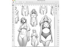 38 Procreate Plus Size Women Stamp Brushes Product Image 9