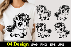 Cute Baby Pony SVG PNG Product Image 1