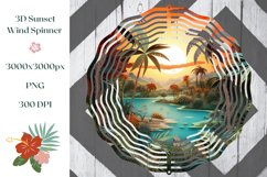 3D Tropical Wind Spinner Design, 3D Summer Sublimation Product Image 1