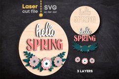 Hello Spring SVG laser cut files for Glowforge Product Image 1