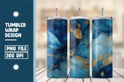 Blue marble tumbler wrap design Product Image 1