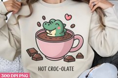 Hot Croc-olate PNG, Funny Animal Puns Sublimation PNG Product Image 2