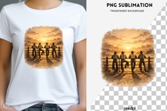 Western Cowboy Sunset PNG | Rodeo Ranch Clipart, Vintage Cow Product Image 1