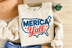 Merica y&#039;all svg | 4th of july Svg | Shirt Svg Product Image 2