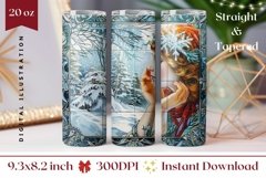 Christmas Tumbler Sublimation, Winter Girl Tumbler Wrap Product Image 1