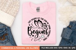 Life Begins At The End Of Your Comfort Zone Svg Design Product Image 1