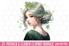 St. Patrick&#039;s Day Clover Clipart, St Patricks Day Clipart Product Image 1