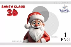 3D santa claus,santa claus clipart,3D christmas,christmas Product Image 1