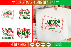 4 Christmas SVG Designs, Christmas SVG Cut file design Product Image 1
