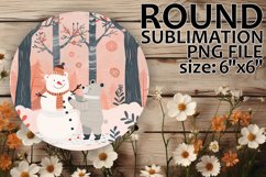 Unique Circle Design Keychain Template , Winter Product Image 1