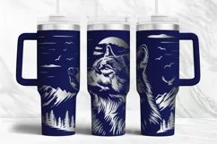 40oz Tumbler laser svg Wolf wrap | Engraved tumbler svg Product Image 2