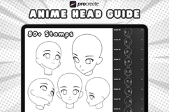 Unisex Head Guides Stamps, Procreate face Brushes Product Image 1