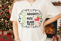 Naughty Nice Blame The Elf Svg, Christmas Checklist Svg. Product Image 2