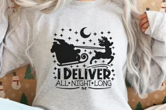 I Deliver All Night Long Svg, Funny Christmas Santa Svg. Product Image 2