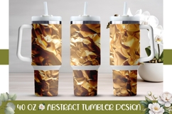 Gold Paper Tumbler Wrap, Gold 40 Oz Tumbler Sublimation Product Image 1