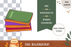 Hand Drawn Fall Illustration, Cartoon Books PNG Product Image 1