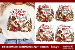 4 Christian Mom Christmas PNG Designs, 4 Faith Based Christm Product Image 1