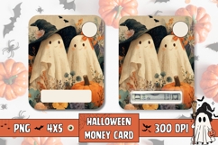 Floral Halloween Money Card Design, Cartoon Money Card Product Image 1