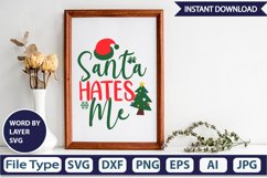 Santa Hates Me SVG Cut File Product Image 2