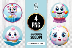 Cute Candy Cupcake Clipart Sublimation PNG Product Image 1