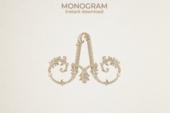 A Monogram Logo, Elegant Initial Monogram Product Image 1