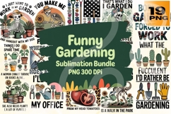 Funny Gardening PNG Bundle 19 Product Image 1