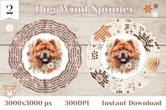 Watercolor Dog Wind Spinner Design, Chow Chow Sublimation Product Image 1