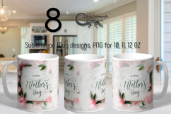 Mother&#039;s day flowers | mug sublimation design bundle Product Image 1