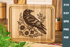 Raven Design, Cutting board, Laser cut, Cricut svg Product Image 2