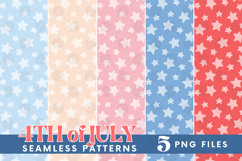 American 4th of July Patriotic Stars Seamless Pattern Bundle Product Image 1