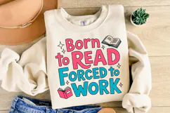 Born to read forced to work Svg | Svg Cut File | Shirt Svg Product Image 2