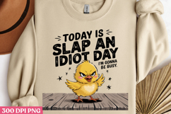 TODAY IS SLAP AN IDIOT PNG, Sarcastic Duck Sublimation PNG Product Image 2