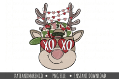 Boy Valentine PNG | Deer XOXO Kids Valentine's Day PNG Product Image 1