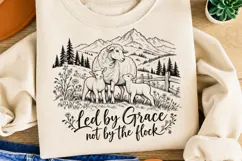 Led by Grace Sheep Christian PNG, Christian Sheep Faith Subl Product Image 2