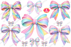 Brushstroke Easter Bow PNG, Hand-painted Easter Bow PNG Product Image 1