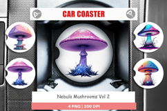 Car Coaster Nebula Mushrooms Product Image 1