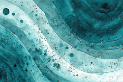 Teal Watercolor Wave Texture Background for Craft Designs Product Image 1