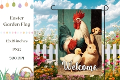 Welcome Garden Flag Design, Farm Garden Flag Template Product Image 1