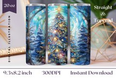 Stained Glass Christmas Tree Tumbler Wrap, Christmas Tumbler Product Image 1
