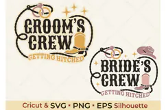 Western Wedding SVG Designs | Groom’s Crew & Bride’s Crew Product Image 1