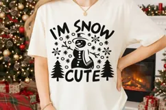 I'm Snow Cute Svg, Funny Snowman Svg, Cute Snowman Svg. Product Image 2
