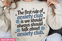 The first rule of anxiety club PNG, Anxiety Sublima Product Image 2