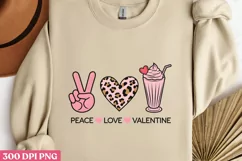 Peace, love, Valentine PNG, Retro Valentine Sublimation PNG Product Image 2