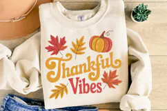 Thankful Vibes Svg | Thanksgiving Svg | Shirt Svg Product Image 2