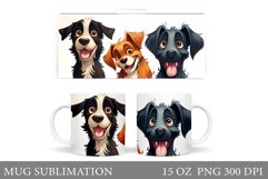 Funny Dog Mug Design. Cute Dog Mug Sublimation Product Image 1