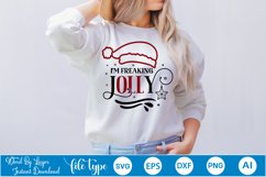 I&#039;m freaking jolly SVG Design | Christmas SVG Design Product Image 2