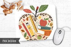 Whimsical Apple Adventure Animal Prints Education Mouse Pad Product Image 1