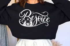 Rejoice Nativity Christmas PNG, Christian Rejoice Manger Sce Product Image 1