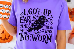 I Got Up Early And There Was No Worm Svg, Funny Crow Svg. Product Image 2