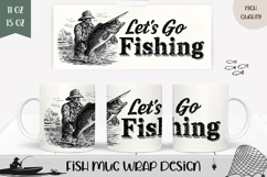 Let&#039;s Go Fishing Mug Design, Dad Mug, Fisherman Coffee Mug Product Image 1